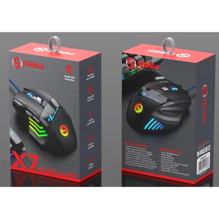 SHINKA Mouse Gamer X7 Para Jogo Computador 3200dpi com LED Laser USB Botões Profissional