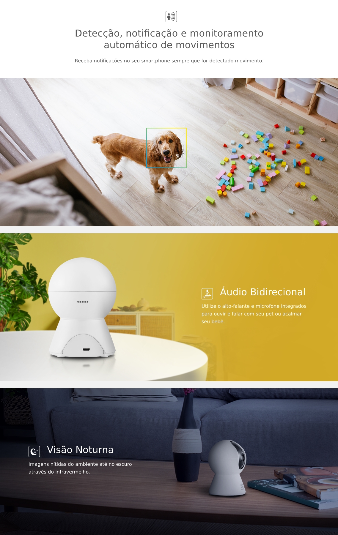 Smart Câmera 360° Bot Wi-Fi 2ª Geração | Shopee Brasil