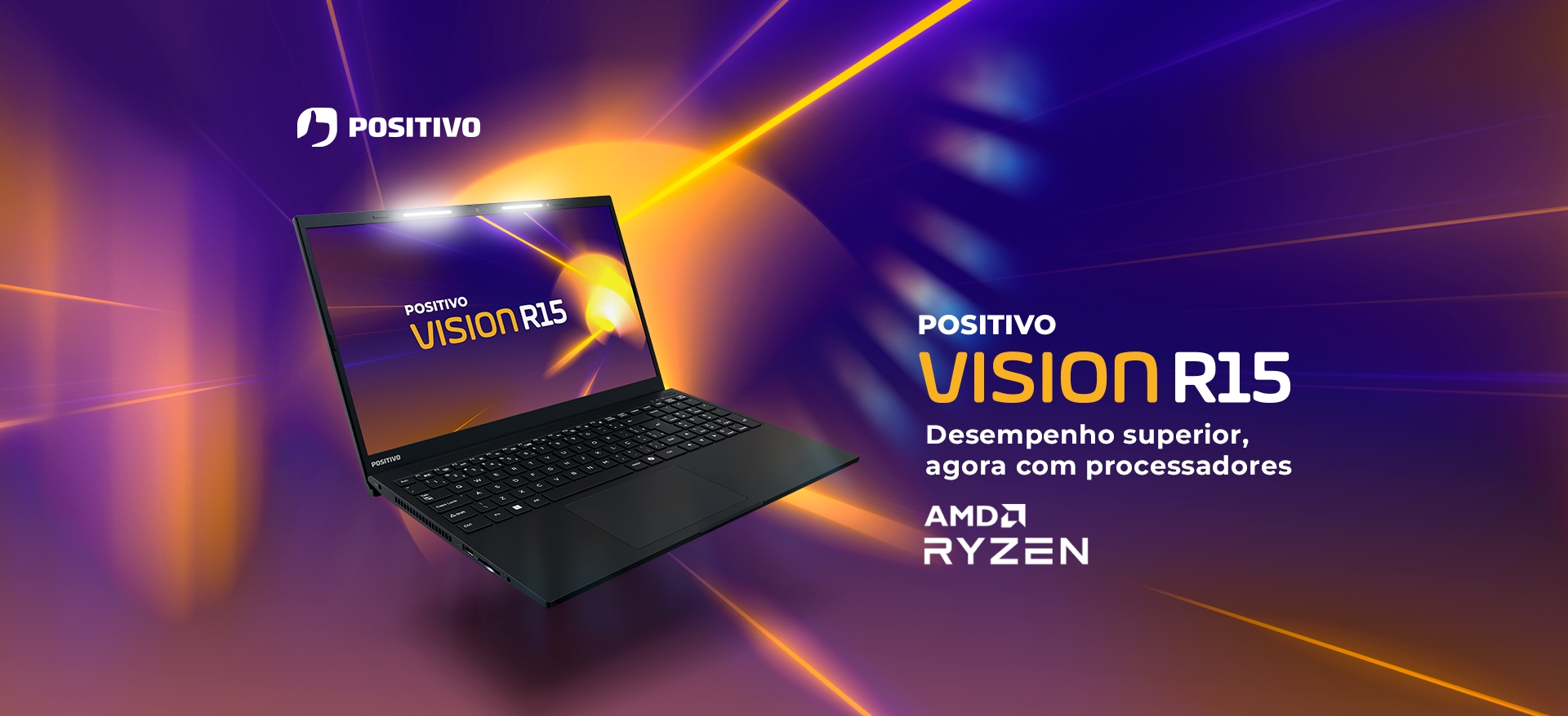 Notebook Positivo Vision R15 AMD® Ryzen 5-5500U Windows 11 Home 8GB RAM ...