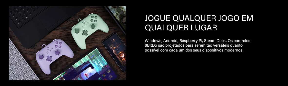 Controle Gamer 8BitDo Ultimate C, Com Fio, Windows, Android, Steam OS ...