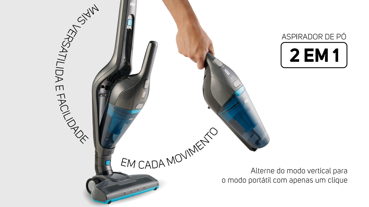 Aspirador De Pó Vertical Wap Eco Rápido 2 Em 1 A Bateria | Shopee Brasil