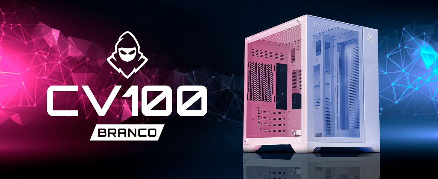 Gabinete Gamer Aquário Mancer CV100, Mid-Tower, Lateral De Vidro ...