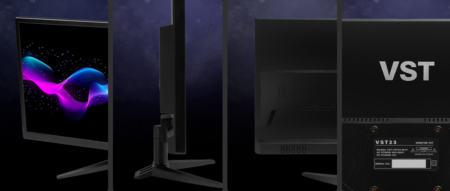 Monitor VST 23, 23 Pol, FHD, 5ms, 60Hz, HDMI/VGA, VST-VST23-BL01 ...