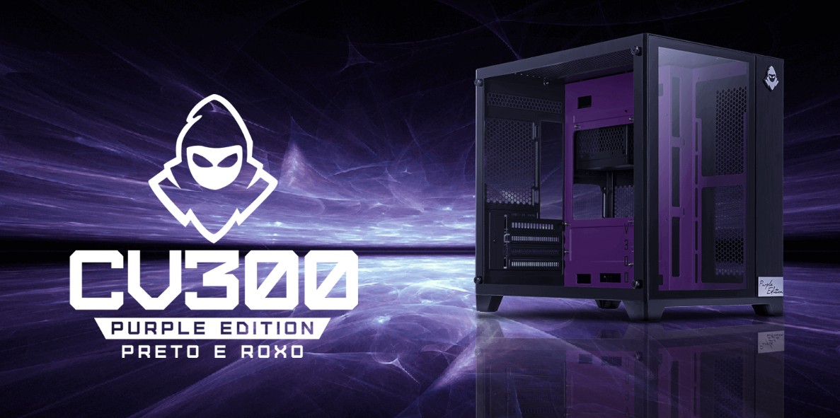 Gabinete Gamer Mancer CV300 Purple Edition, Mid-Tower, Lateral de Vidro ...