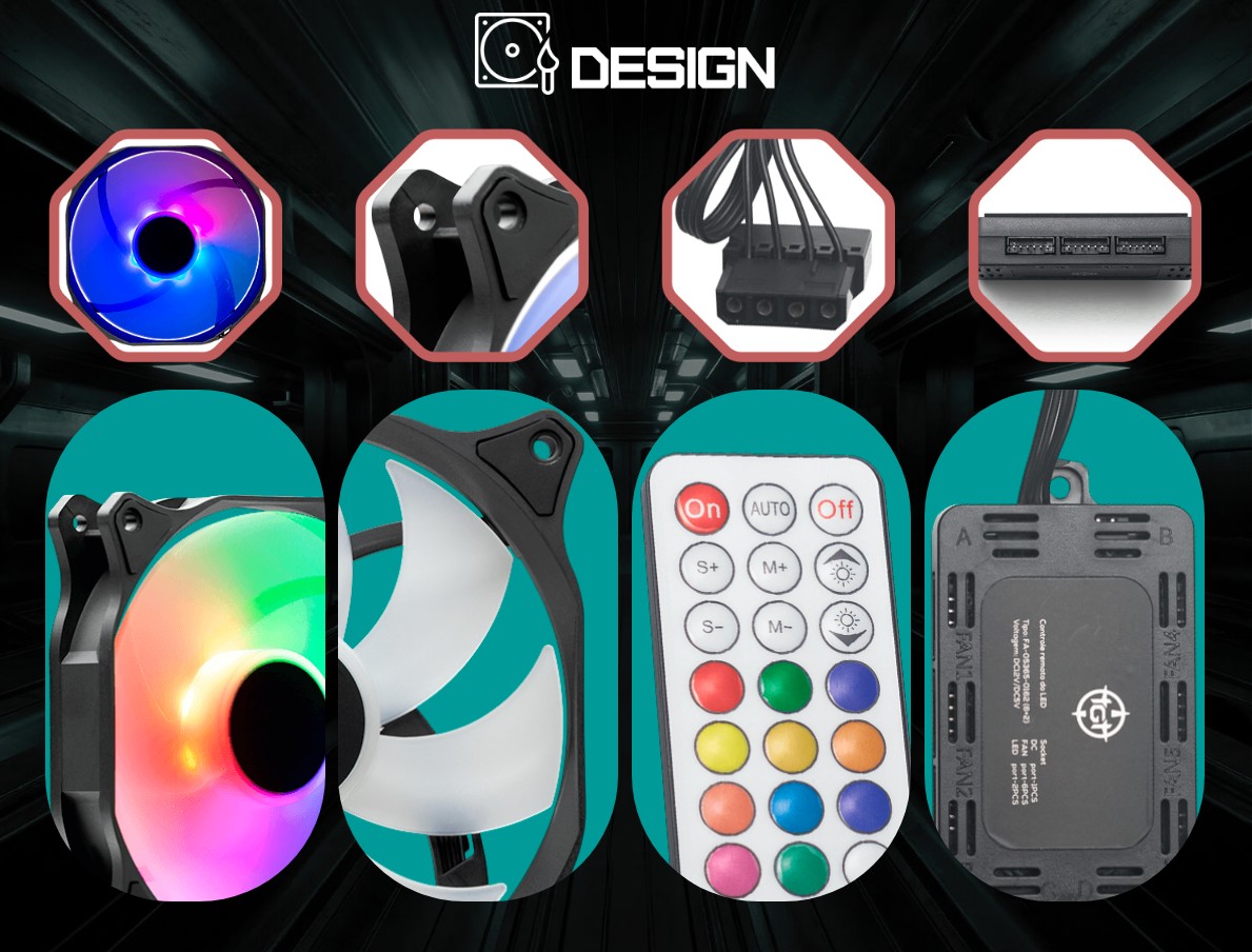 Kit Ventoinha TGT Mirage, 5x120mm, Led RGB, TGT-MRG120-RGB5 | Shopee Brasil