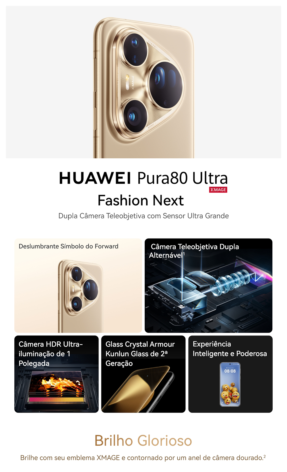 HUAWEI Pura 80 Ultra | Celular | 16GB+512GB | Câmera Teleobjetiva