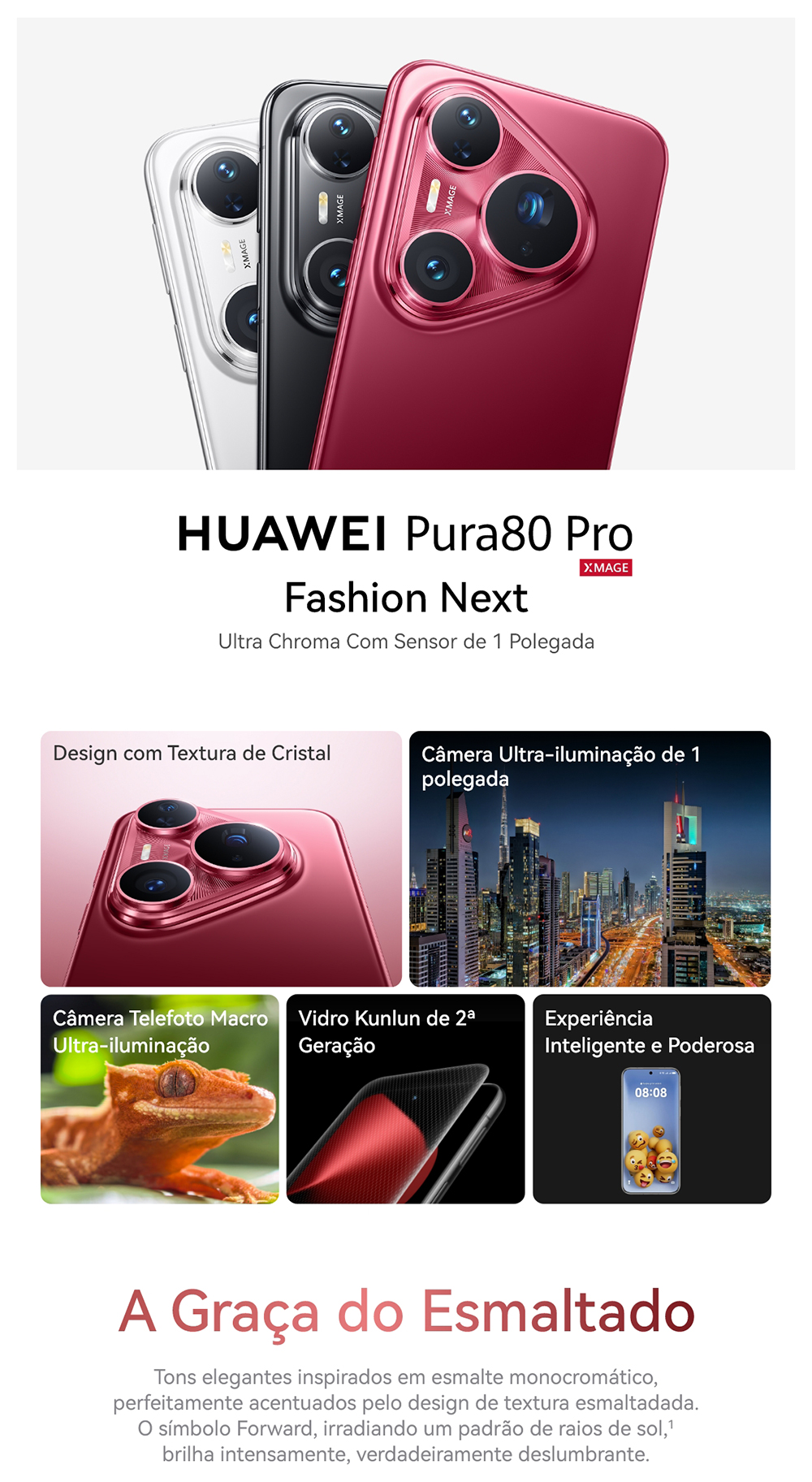 HUAWEI Pura 80 Pro | Celular | 12GB+512GB | Câmera Ultra