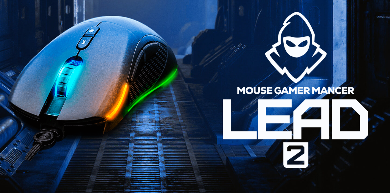 Mouse Gamer Mancer Lead 2, RGB, 12400DPI, 7 Botoes, Preto, MCR-LEAM2 ...