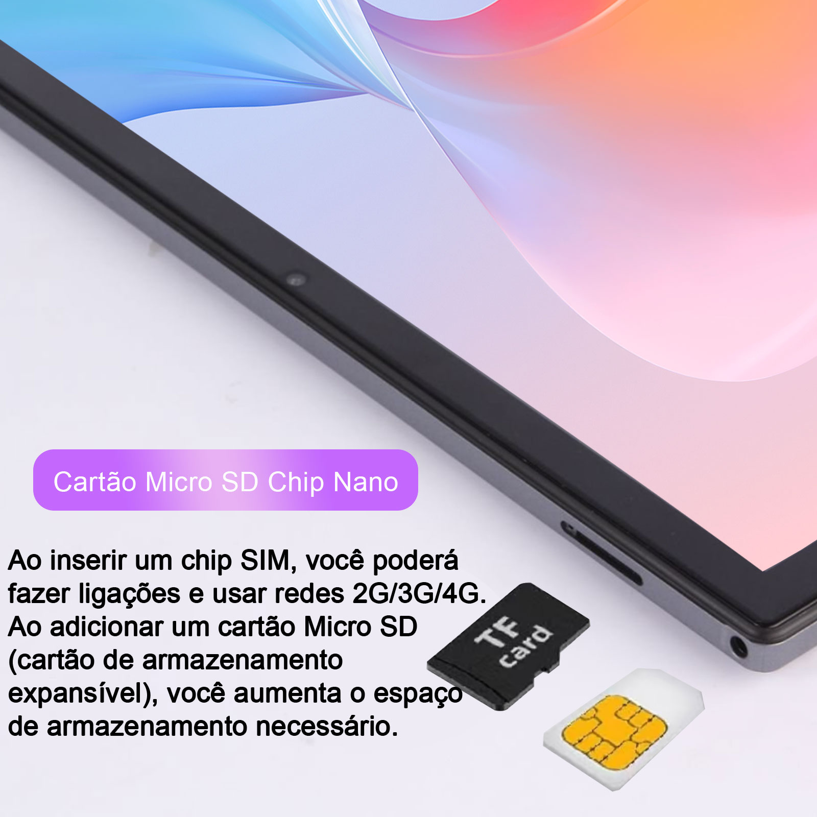 Tablet C10 Wifi com chip 10.1 Android 14, Teclado+Mouse 8GB RAM 250GB ...