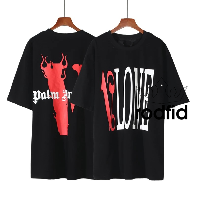 Camiseta Vlone x Palm Angels 10/10 Estilosa Vlone Palm Angel Algodão Premium Shopee Brasil