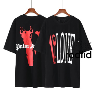 Compre Vlone X Palm Angels Camiseta vermelha Tamanho M