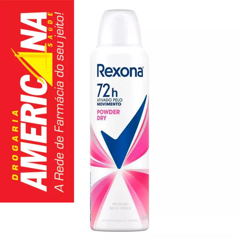 Desodorante Antitranspirante Aerosol Feminino Rexona Invisible 72 horas  150ml - Drogaria Sao Paulo