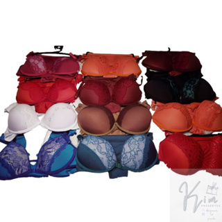 KIT 5 Conjuntos lingerie calcinha e sutiã com bojo atacado