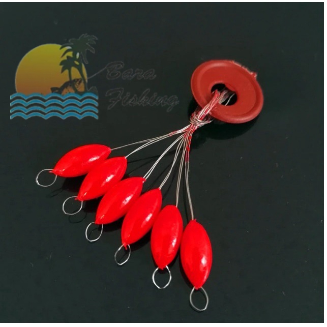 60 Mini Boia de Pesca, Boia Japonesa, Flutuador, Micro boia. TAMANHO "G" - VERMELHO FLUORESCENTE. Para uso em Pesqueiro, Praia, Rios e Lagos.