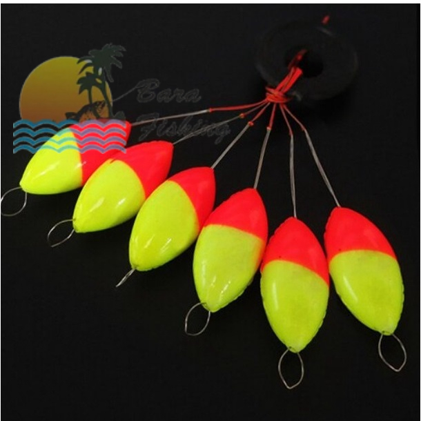 12 Mini Boia de Pesca, Boia Japonesa, Flutuador de Pesca, Micro boia de Pesca. TAMANHO "G" - BICOLOR Para uso em Chicote de Pesca, Pesqueiro, Praia, Rios e Lagos.