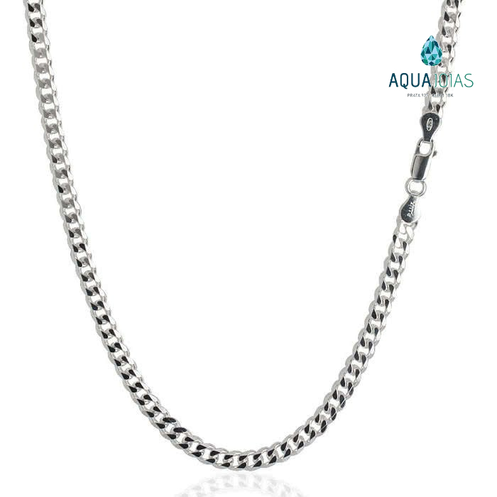 CORRENTE PRATA 925 GRUMET 1x1 ITALIANA 60CM 4,5MM