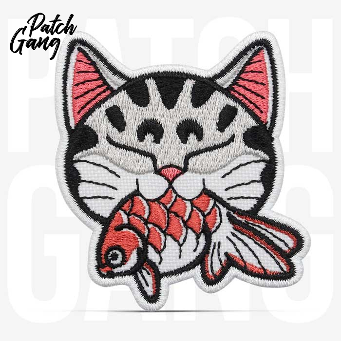 PATCH GANG Gato com Carpa 6,5x7cm