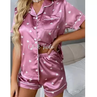 Pijama Feminino Curto Cetim