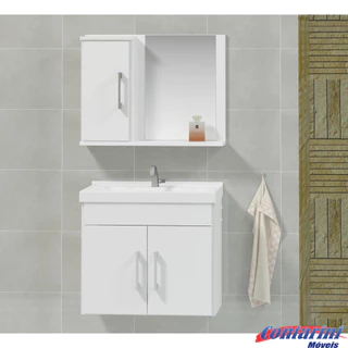 Conjunto Dubai gabinete de banheiro com pia e espelheira