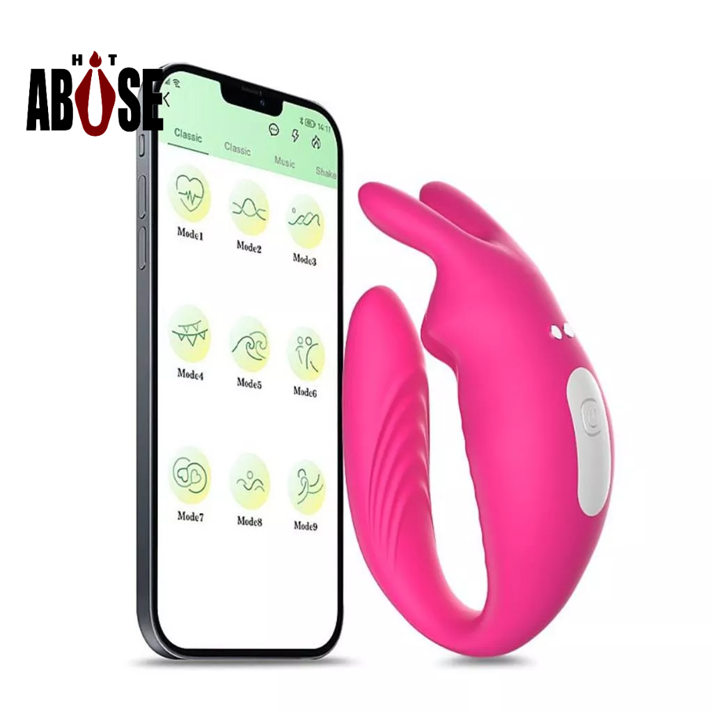 Vibrador Duplo Casal Recarregavel Bluetooth Aplicativo Controla Celular Sex Shop