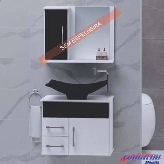 Gabinete para banheiro Turin MDF SEM espelheira com cuba