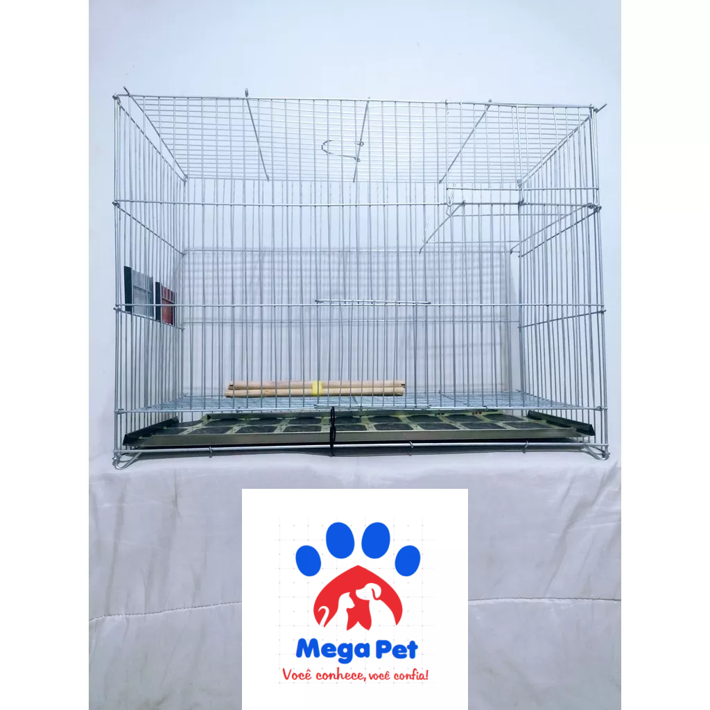 Gaiola Calopsita GRANDE Criadeira ZINCADA PREMIUM