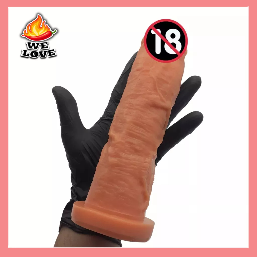 Consolo Dildo Penis Grosso Peniano Pinto De Borracha Com Veias 20cm X 7cm Macio Macico Sex Shop