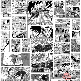 Papel De Parede Adesivo Autocolante Lavável Quarto Mangá Naruto Anime