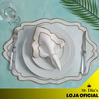 Kit Jogo Americano 8 Pçs Sousplat 4 Lugares Mesa Posta Guardanapo Supla Envio Imediato Envio Rápido