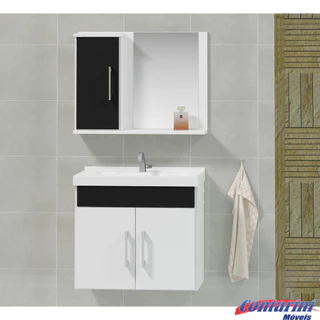 Conjunto Dubai Gabinete de banheiro com cuba e espelheira
