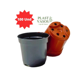 Kit 100 Vasos 6 Preto ou Marrom - Para Mini Cactos E Suculentas na COR :
