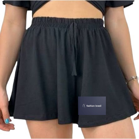 Shorts Feminino FIT+ 500 Slim Longo Preto