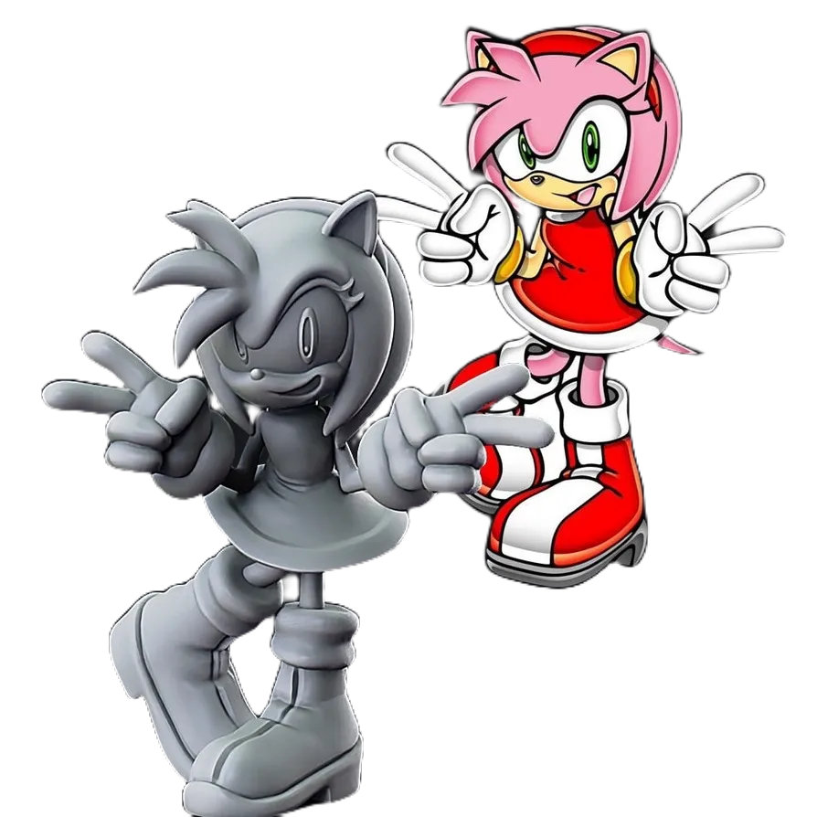 Combo Sonic e Amy Rose De Pelúcia 50cm exclusivo promoção dia das crianças!