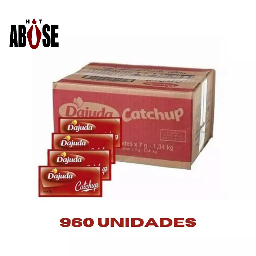 Catchup Ketchup Atacado Kit com 960 Unidades Dajuda Sache Caixa Fechada ...