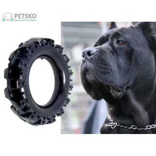 Brinquedo para Cachorro Pitbull Mordedor Pneu de Borracha Off-Road Maciço Duro