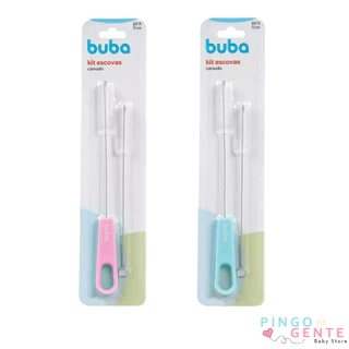 Kit 2 Escovas De Limpeza Para Higienizar Canudos Buba