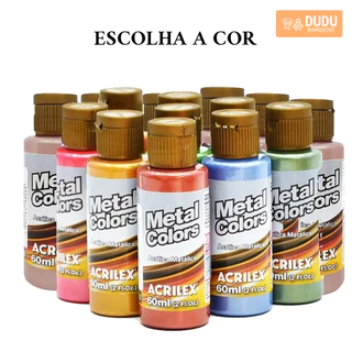 Tinta Metal Colors Acrylic 60ml - Acrilex - Unitário - Escolha a Cor