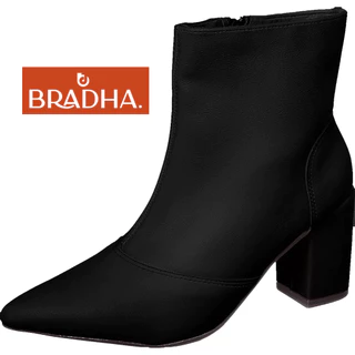 Bota Salto 8 Cm Bico Fino Feminino Cano Médio (002-0002)
