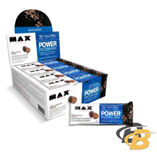Barra de Proteina Power Protein Bar - 12 unidades - Max Titanium