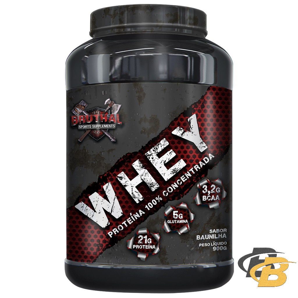 Whey Protein 100% Concentrado Pure – 900g – Bruthal Sports