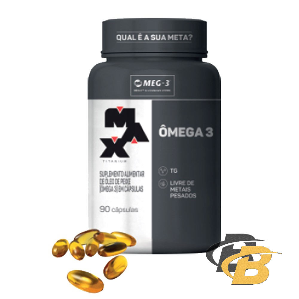 Oleo de Peixe Omega 3 - 90 Cápsulas - Max Titanium