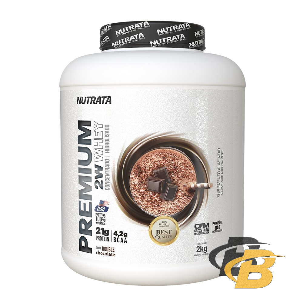 Whey Protein Premium concentrada e Hidrolisado - 2kg - Nutrata