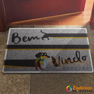 Tapete / Capacho Bem Vindo Linguiça Cachorro Decoração Porta Quarto