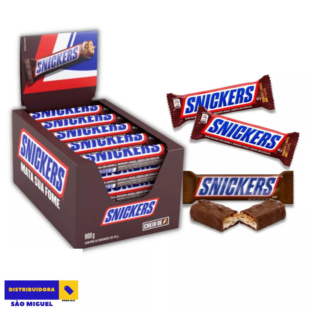 Chocolate Snickers Display Com 20 Unidades 45g. Snickers | Shopee Brasil