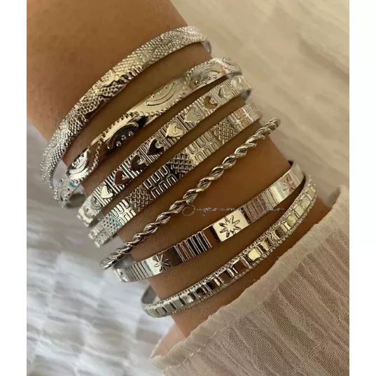 Pulseira Bracelete Feminino Prata Dourado Moda | Shopee Brasil