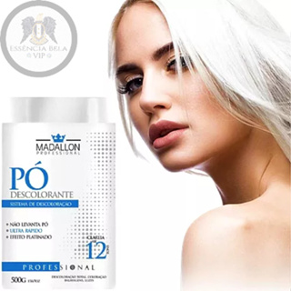 ORIGINALº Pó Descolorante Capilar 500g 12 Tons Efeito Platinado Ultra Rápido Madallon Profissional Sistema de Descoloração - O Melhor Descolorante Capilar
