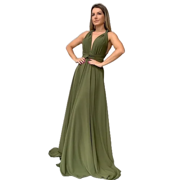 Vestido Longo Feminino Varias Formas Multiuso Festa Casamento formatura Somente na Shopee