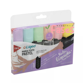 Marca Texto Líqeo Pastel 6 Cores -Tris