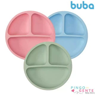 Pratinho Em Silicone Com Ventosa E Divisórias Buba