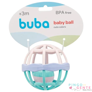Buba Baby Ball Bola Chocalho Brinquedo Macio Bebê Menina